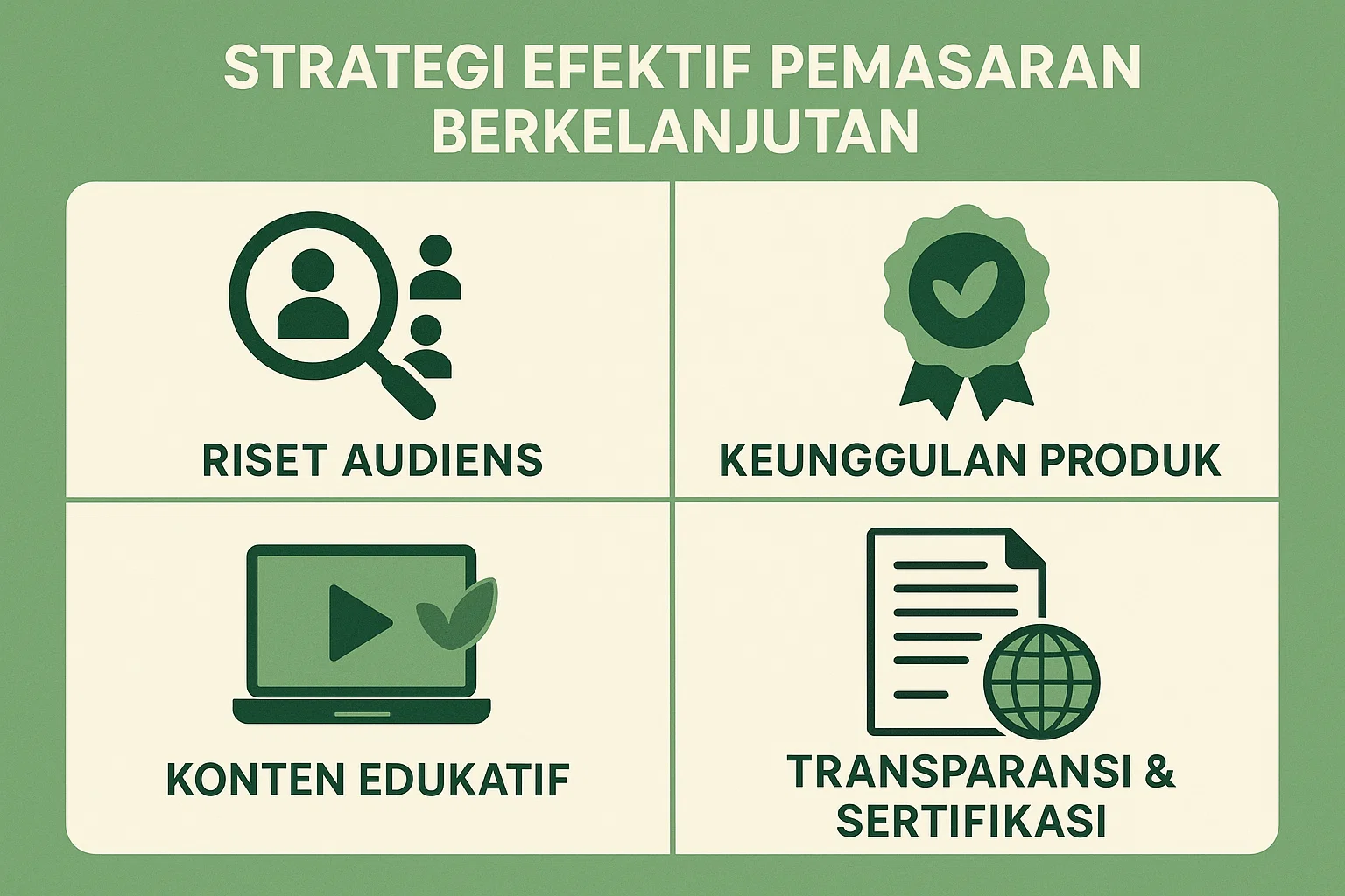 strategi efektif pemasaran berkelanjutan